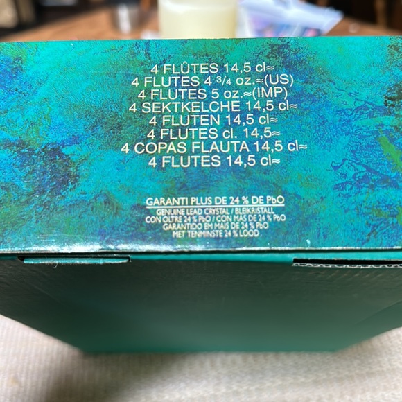 🆕CRISTAL DE FLANDRE SALZBURG 1994 🍾🥂CHAMPAGNE FLUTES (4) LEAD CRYSTAL 24% - Picture 5 of 7